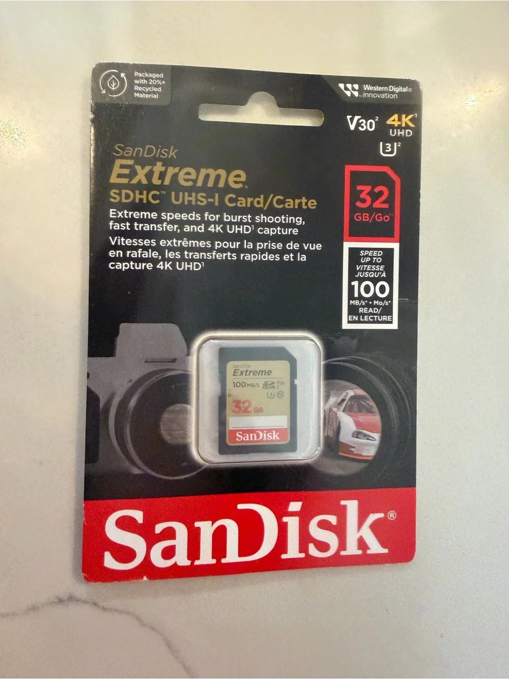 SanDisk Extreme 32GB SDHC UHS-I Memory Card 100mbs NEW
